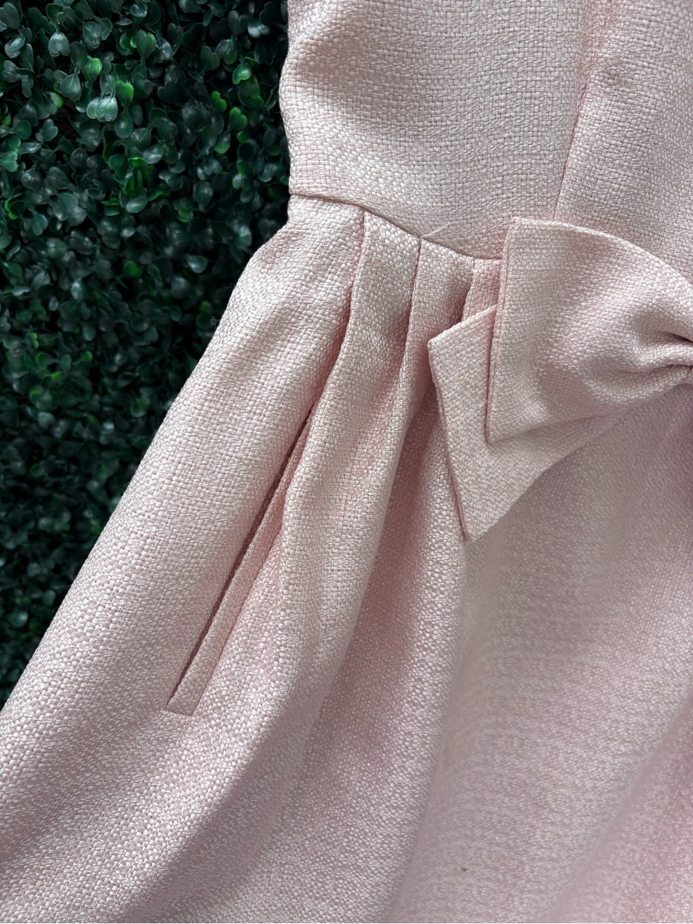 Sleeveless Pink Bow-Front Formal Dress - Picture 2 of 4